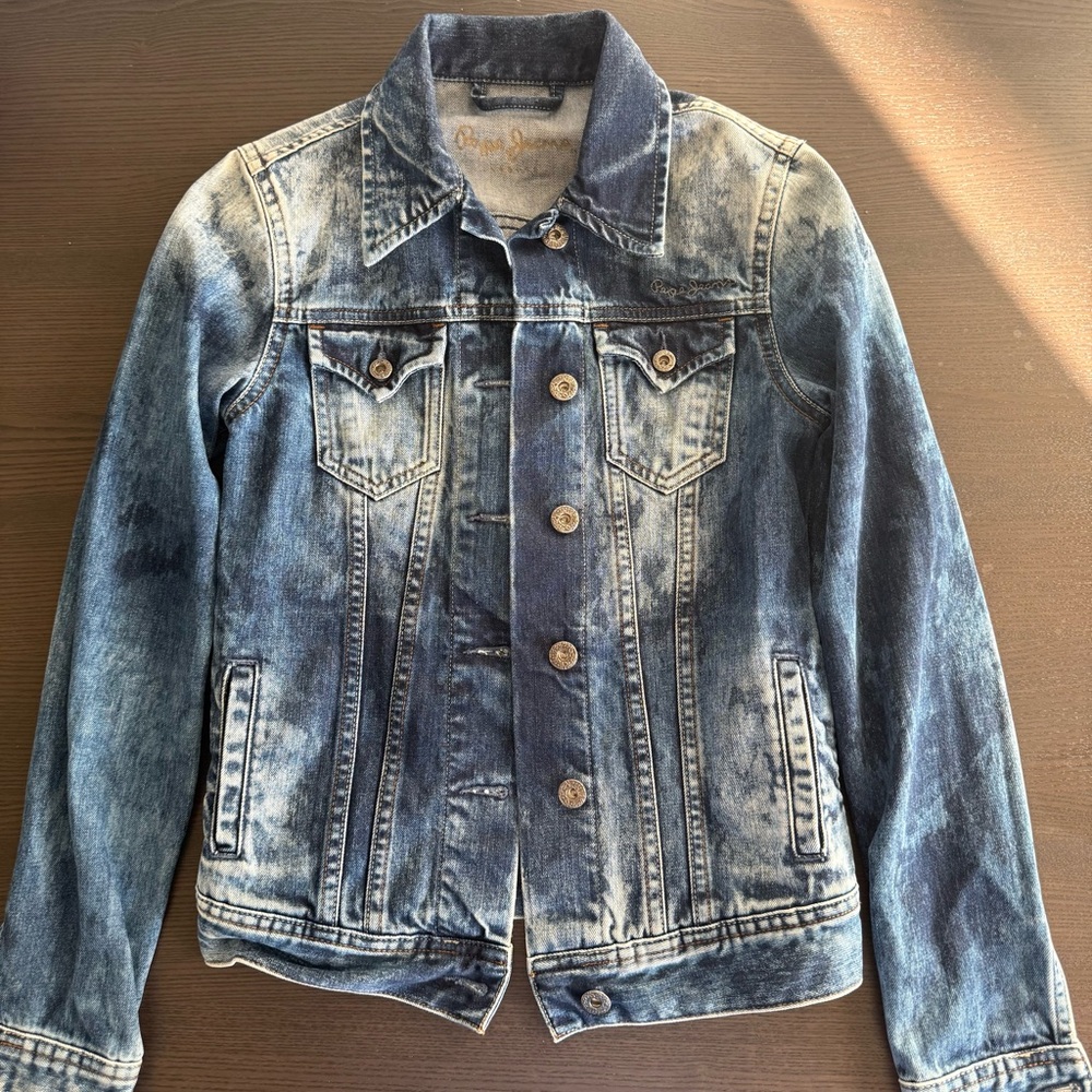 Pepe Jeans London Dark Mixed Wash Denim Jacket XS